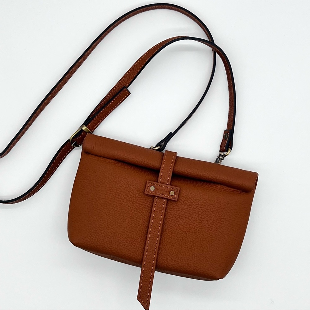 Boejack Design Roll Over Belt Bag Leather Crossbody Bag | EUC